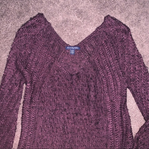 Purple/Maroon American Eagle sweater - Picture 2 of 3